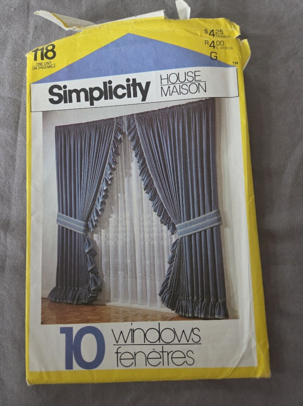 Simplicity House Maison 118 Window Treatment Sewing Pattern